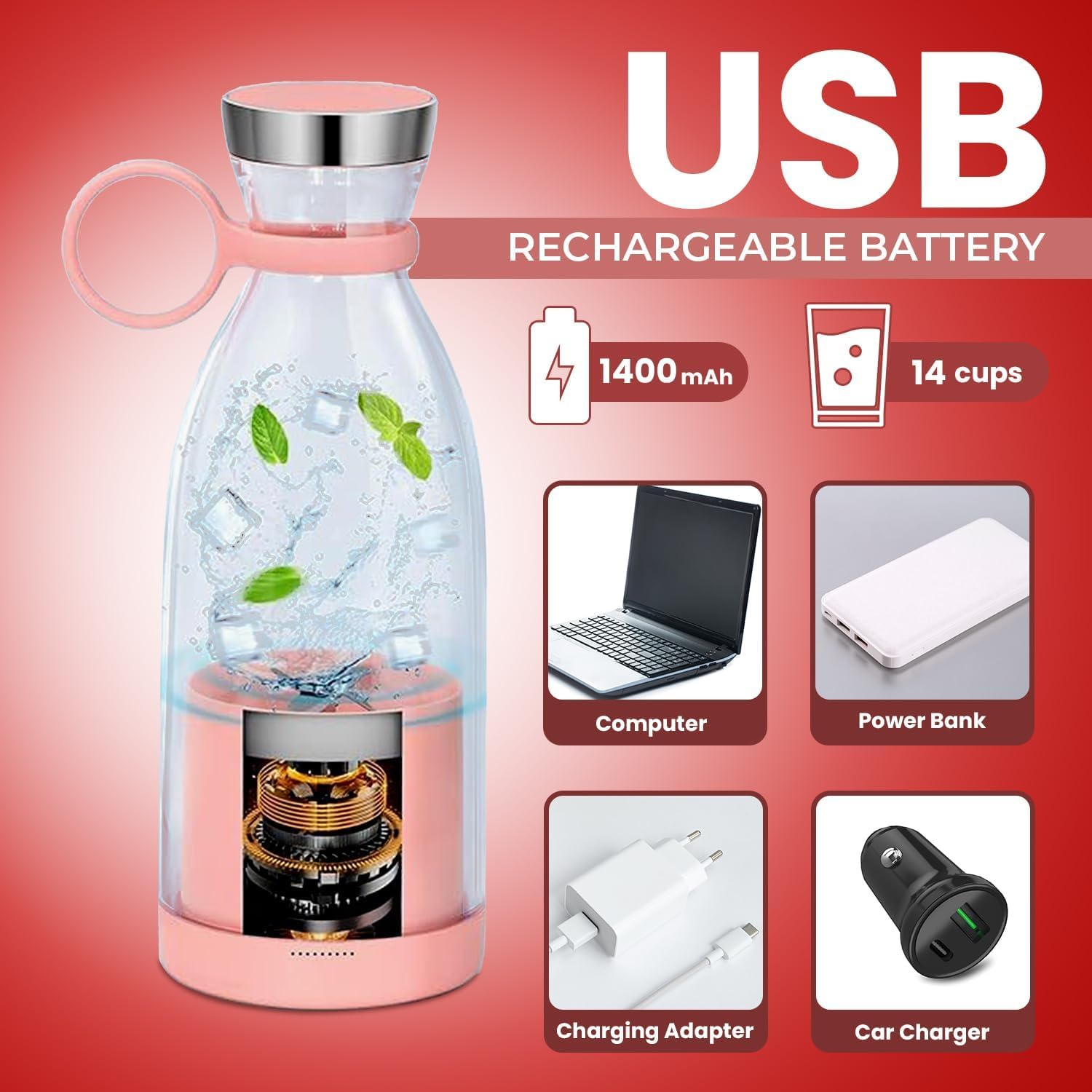 Portable Mini Fruit Blender