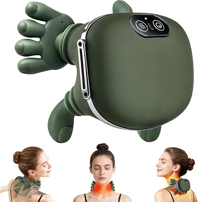 Wireless Portable Shiatsu Neck and Back Massager,Hand Design for Pain Relief and Muscle Relax