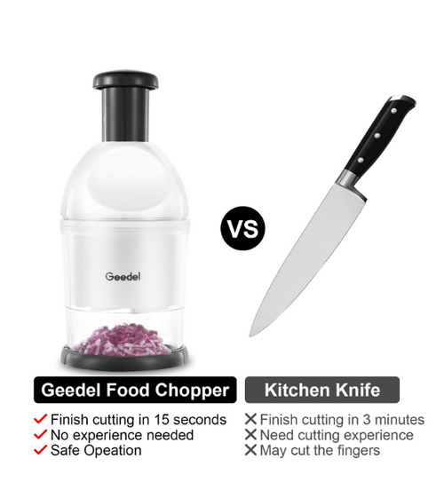 Manual Hand-Press Vegetable Chopper Commonly Used for Quickly Dicing Onions and Other Vegetables Without Requiring Electricity