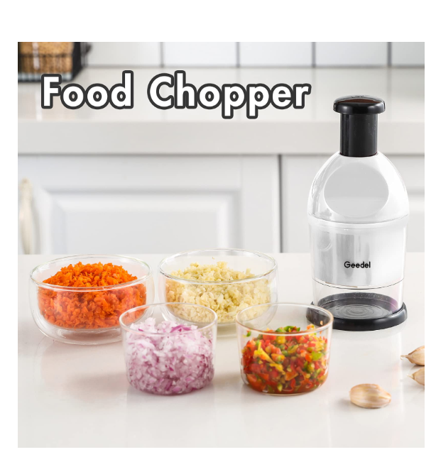 Manual Hand-Press Vegetable Chopper Commonly Used for Quickly Dicing Onions and Other Vegetables Without Requiring Electricity